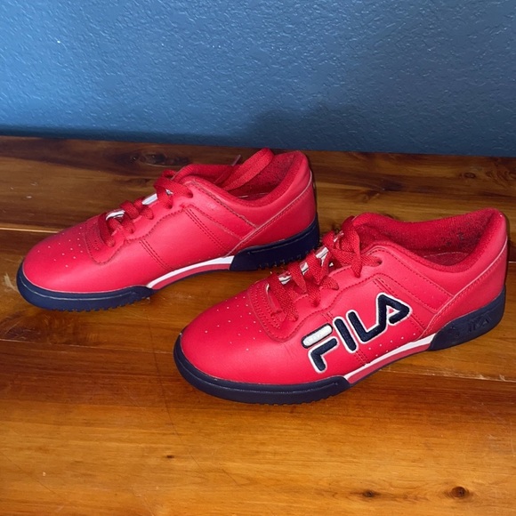 Fila Original Fitness Classic Retro Casual Athletic Shoes Red Size 5 Lace - Picture 9 of 9